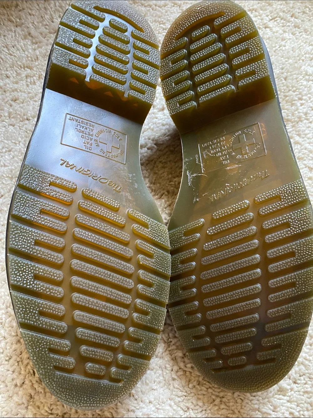 Dr. Martens Shoes with Yellow Welt Stitch